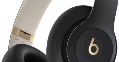Beats Studio Pro wireless noise-cancelling headphones in black and gold