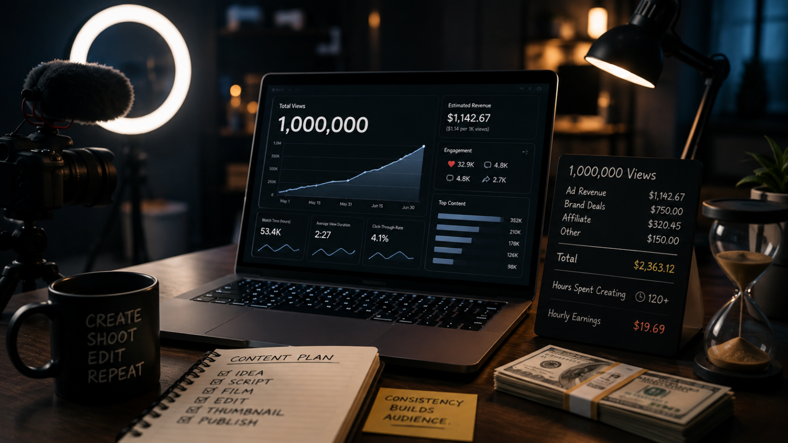 1 Million Views Sounds Huge. What Did You Actually Earn Per Hour?