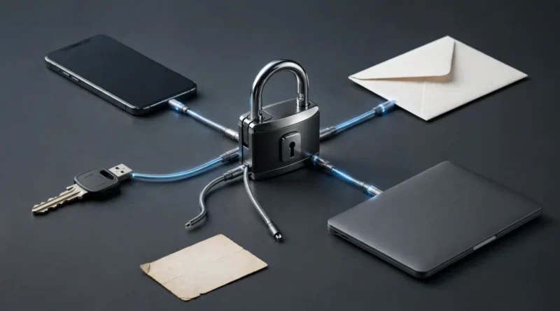 Account lock connected to phone email trusted device and backup recovery methods