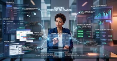 AI software agents handling email, CRM updates, scheduling, research and recurring workflow tasks.