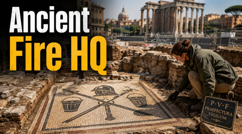 Archaeological excavation of possible ancient Roman firefighting headquarters