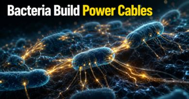 Bacteria forming microscopic conductive power cables