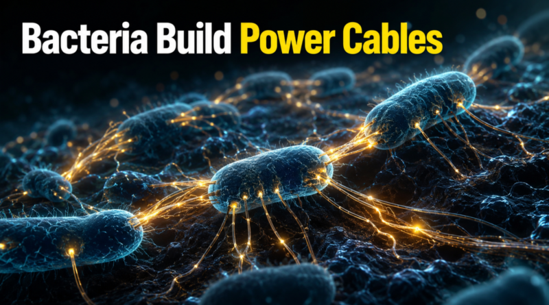 Bacteria forming microscopic conductive power cables