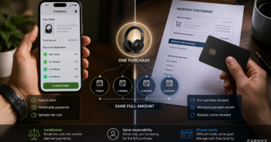 Buy Now Pay Later installments compared with credit card financing for a purchase