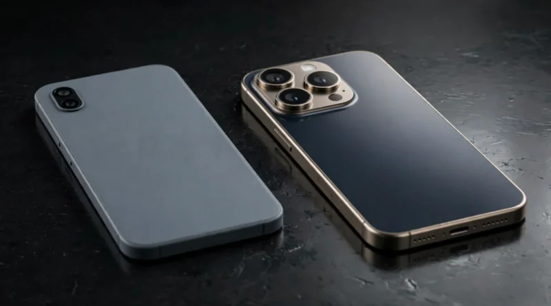 Budget smartphone and premium flagship smartphone comparison