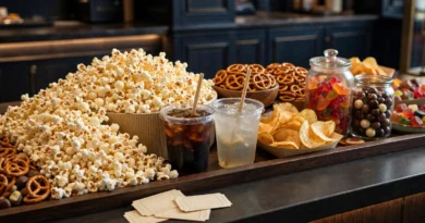 Cinema popcorn drinks and snacks illustrating concession spending