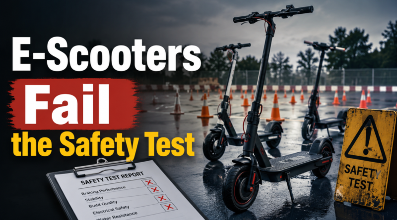 Electric scooters shown after failing a consumer safety test