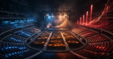 Concert arena and ticket demand concept illustrating dynamic pricing