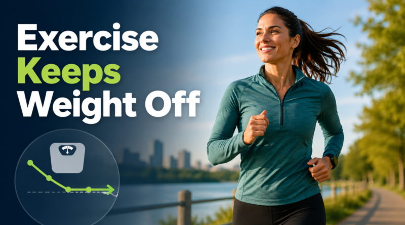 Runner illustrating exercise for maintaining weight loss