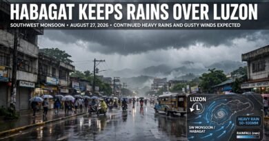 Habagat monsoon rains affecting Luzon in the Philippines