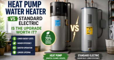 Heat pump water heater versus standard electric water heater comparison