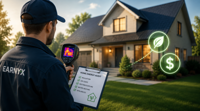 Home energy audit illustration examining whether a professional energy audit is worth paying for