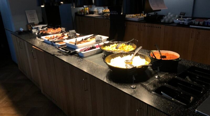 Hotel breakfast buffet for an article about whether paying for hotel breakfast is worth it