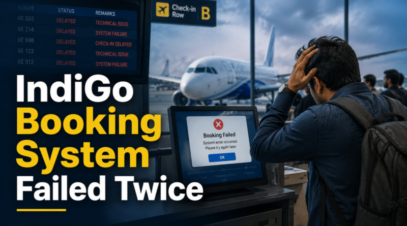 IndiGo booking system failure affecting airline passengers