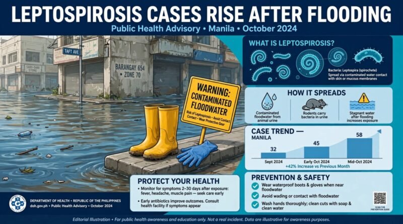 Leptospirosis health risk after flooding in Manila