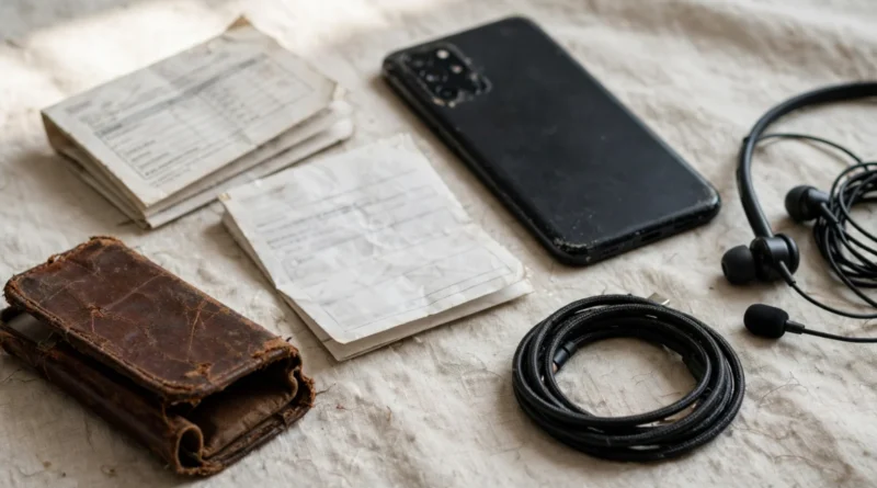 Work smartphone beside a mobile service bill and employer reimbursement paperwork