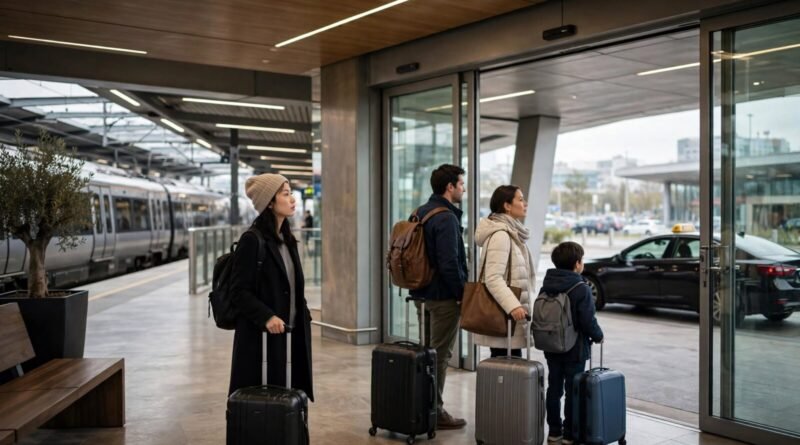 Airport train compared with taxi travel for solo travelers and groups