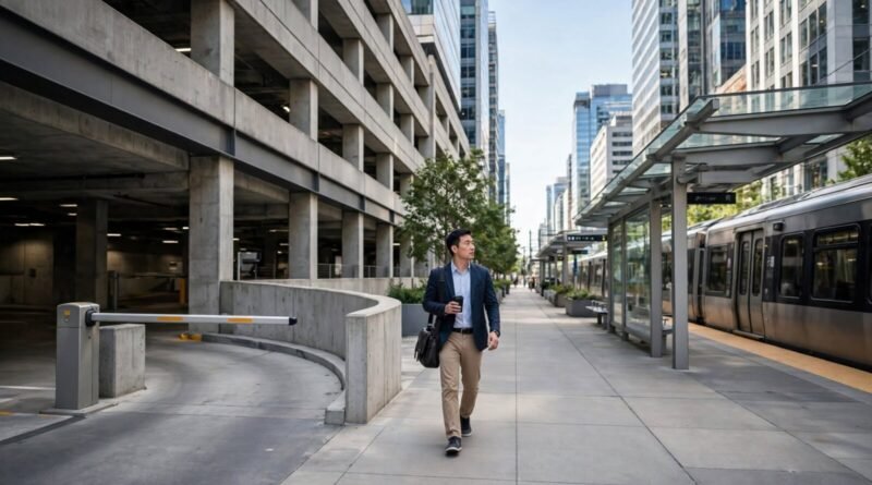 Paid workplace parking compared with commuting by public transit