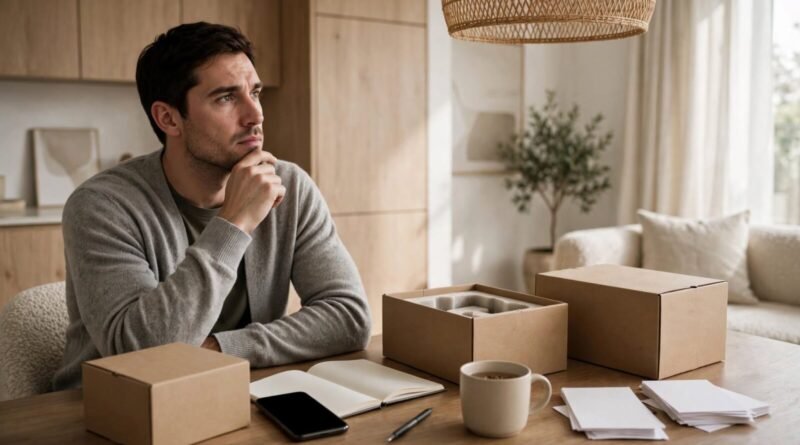 Consumer considering a major purchase before deciding whether to buy