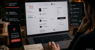 Online checkout using urgency messages and add-ons that can encourage shoppers to spend more