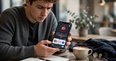 Bank customer reviewing an overdraft and linked-account protection option