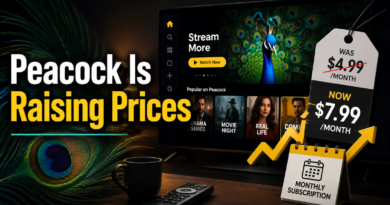Peacock streaming service price increase graphic