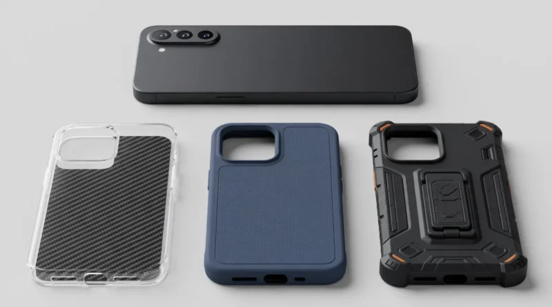 Smartphone with slim standard and rugged protective phone cases