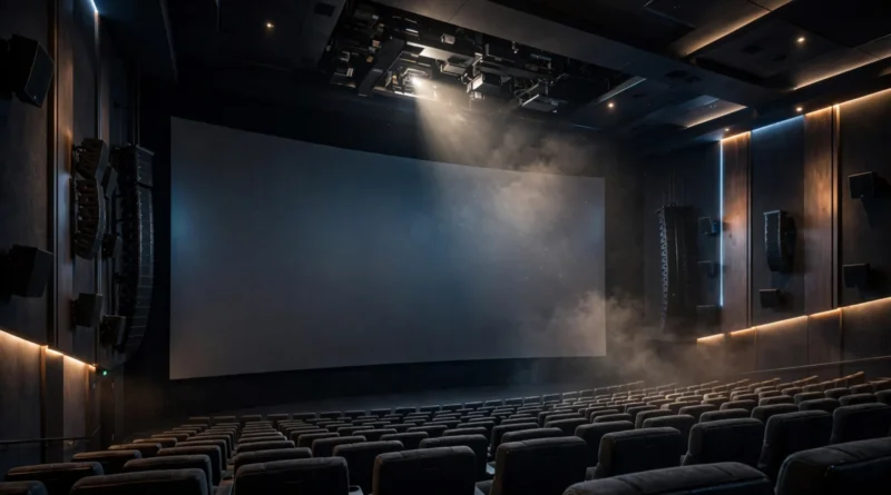 Premium cinema auditorium with large screen and immersive presentation