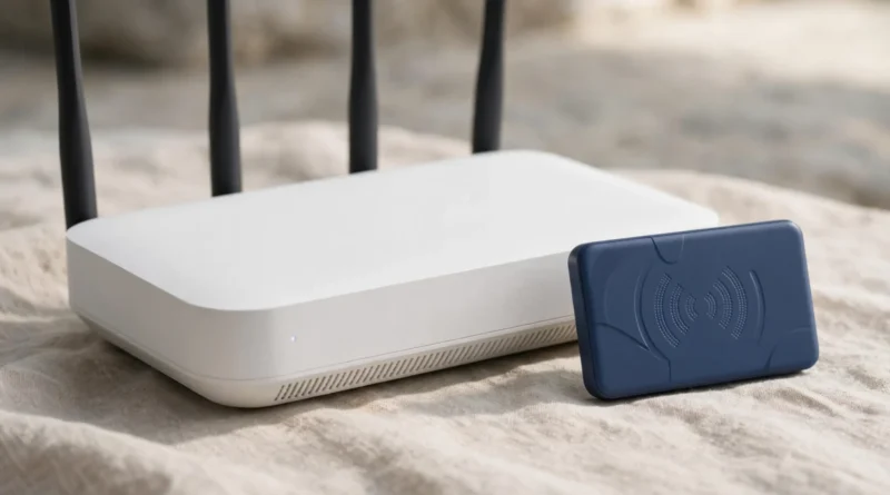 Home internet router and prepaid data device illustrating prepaid home internet