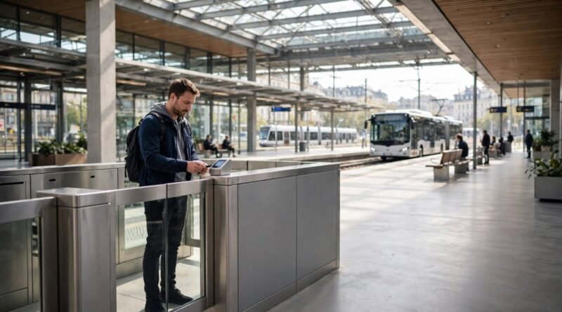 Commuter using an unlimited transit pass across multiple public transport modes