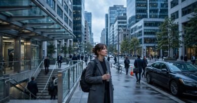 Worker choosing between public transit and ride-hailing for the daily commute