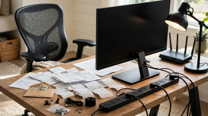 Home workspace equipment and utility costs illustrating the value of a remote work stipend