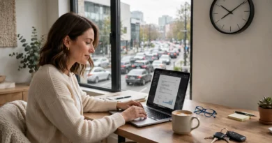 Professional working from home while avoiding a daily commute