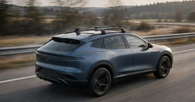Car with empty roof racks illustrating aerodynamic drag and fuel economy
