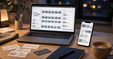 Cyber Monday online shopping setup comparing digital deals and total purchase value