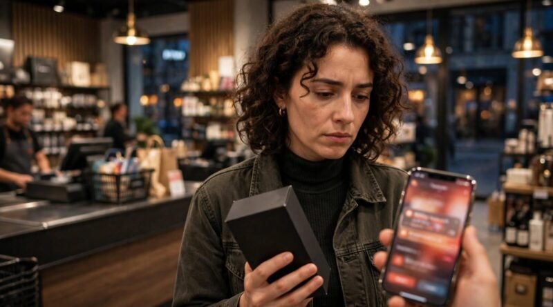 Shopper reacting to a limited-time offer while comparing whether the purchase is worthwhile