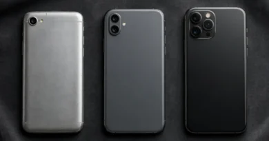 Three generations of smartphones illustrating smartphone upgrade cycles