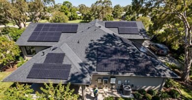 Residential rooftop solar panel layout illustrating home solar system sizing