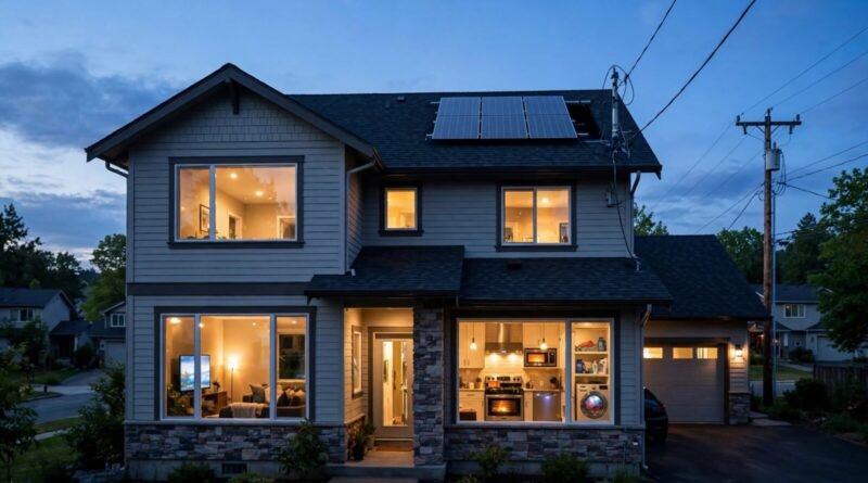 Small rooftop solar array illustrating an undersized home solar system