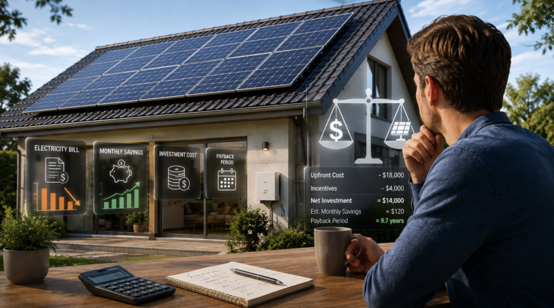 Solar panel cost savings and payback period