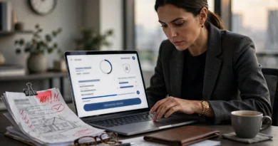 Bank customer preparing a time-sensitive wire transfer