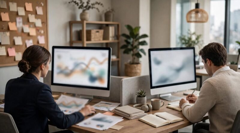 Professional workspace representing performance-based pay versus stable salary