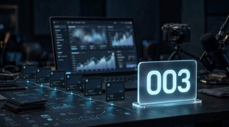 YouTube Reality Check 003 showing upload frequency, publishing cadence and channel growth