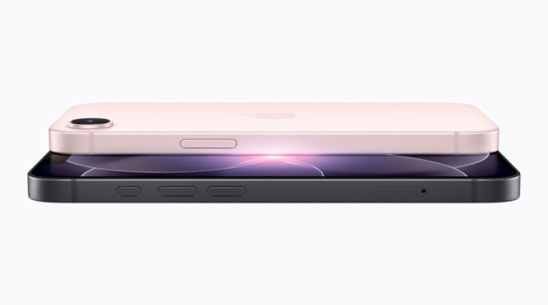 Apple iPhone 17e in black and soft pink