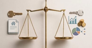 Editorial personal-finance concept comparing renting and investing with homeownership and mortgage costs